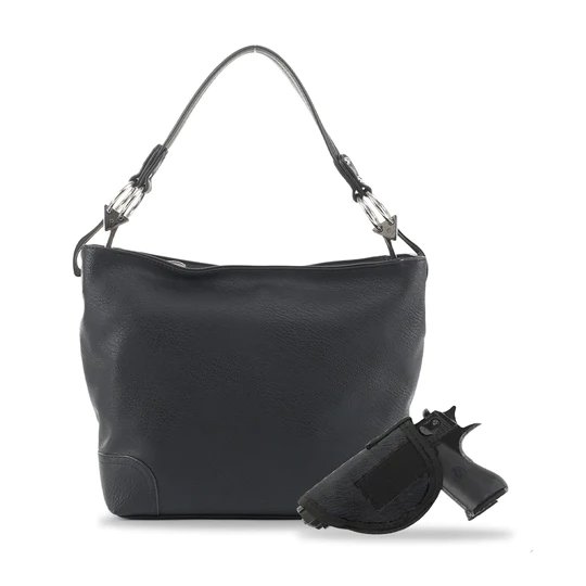 JESSIE & JAMES ELENA CONCEALED CARRY LOCK AND KEY SATCHEL 9 H X 12 W X 4.5 D ( BLACK ) - JESSIE_JAMES