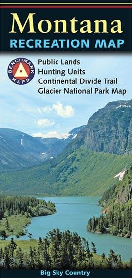 BENCHMARK MT-MAP Folded Montana Recreation Map 4.25x9 In 38.5x27 In - BENCHMARK