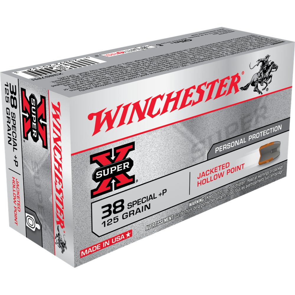 Winchester Super X .38 Special +P HP Ammo, 125 Grains