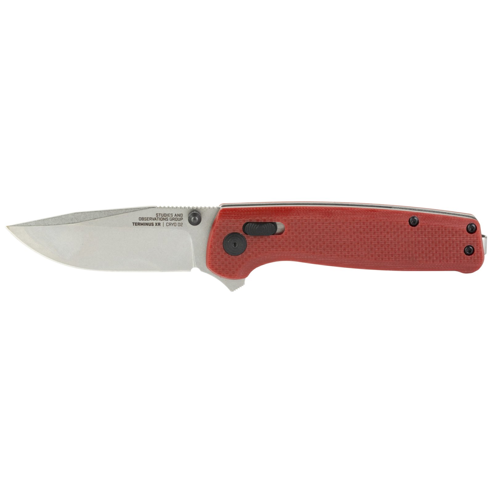 SOG Terminus XR G10 2.95" Crimson Blade - D2 Steel, EDC Folding Knife - SOG