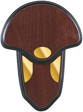 Allen TKY TAIL MOUNT KIT - Hardwood Plaque - Brass Plated Cover - Dark Wood - Allen Company