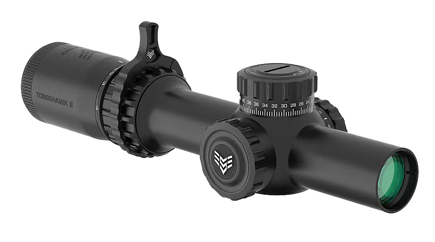 Swampfox Optics THK14241RB Tomahawk II Black 1-4x24mm 30mm Tube BDC Red...