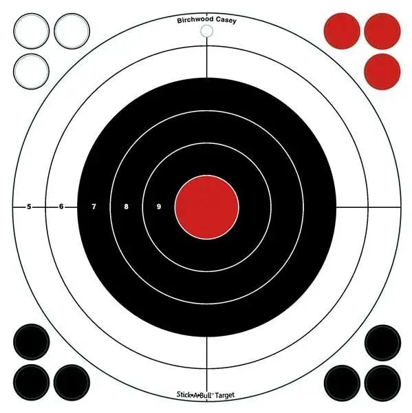Birchwood CASEY Stick-A-Bull 12in Self-Adhesive Bulls-Eye Targets 5-Pack