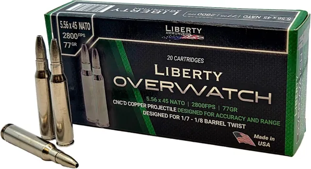 Buy Liberty Ammunition LIB 5.56 77GR OVERWTCH HP 20RD 5.56 NATO online