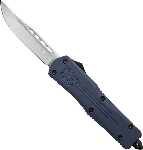 Cobratec Knives Medium FS3 OTF Nypd Blue 3" D2 Drop Point MNYFS3DNS - CobraTec Knives