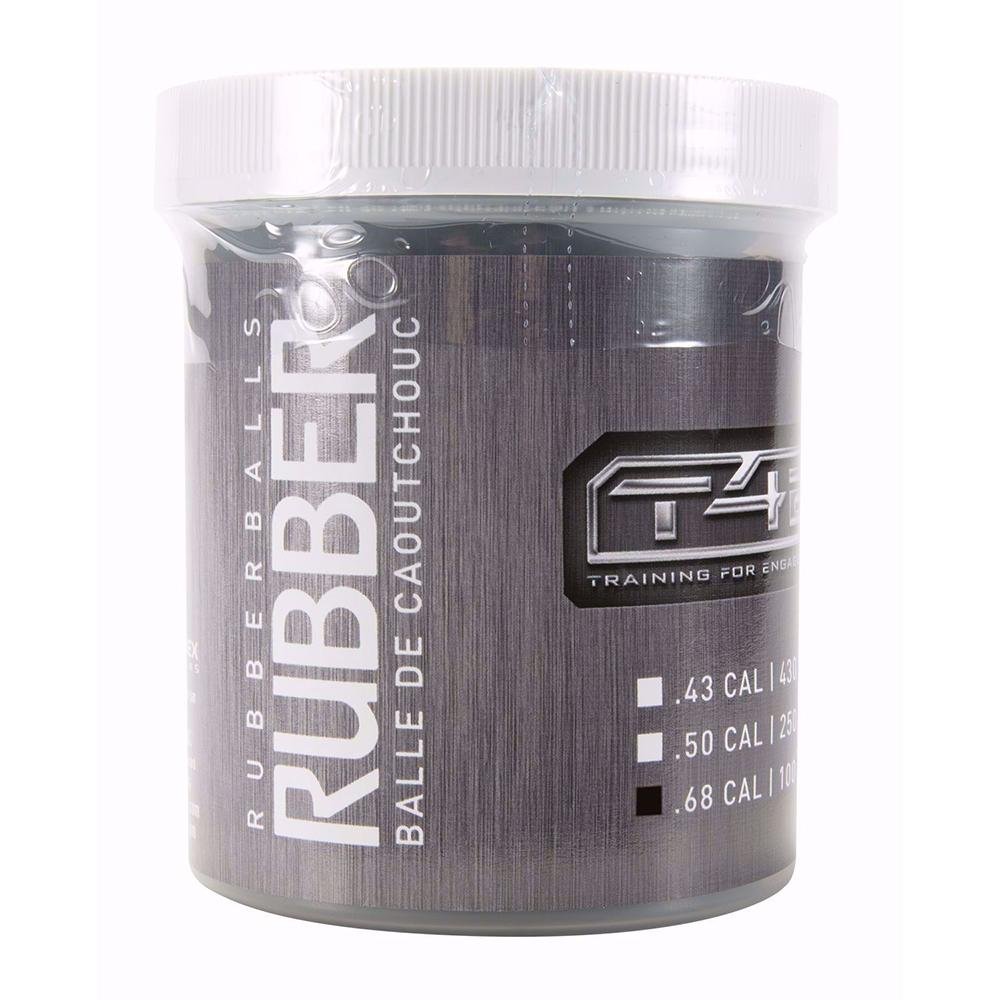 Umarex T4E Rubber Balls .68 Cal Black 100/ct - Umarex - .68