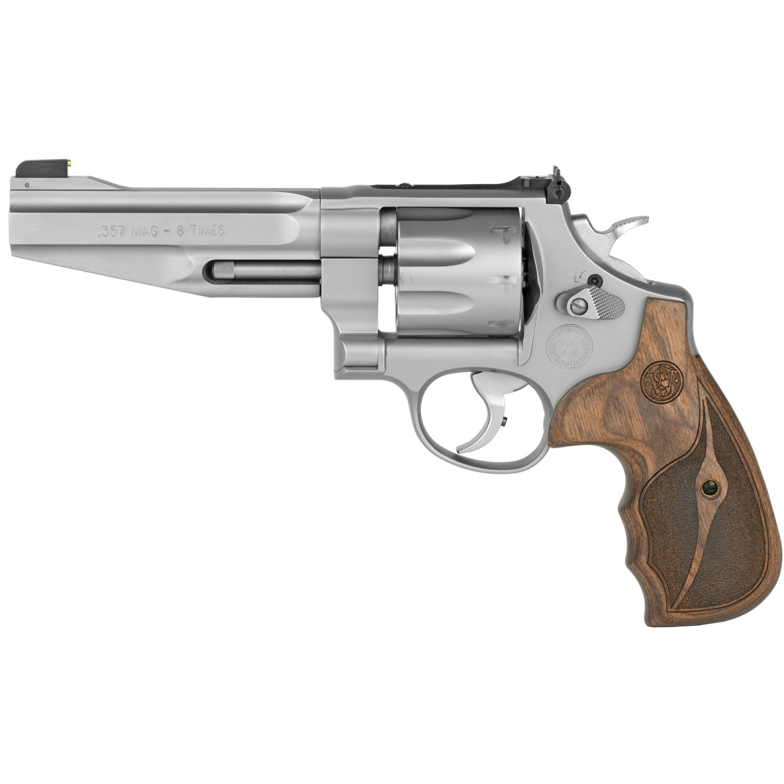 Revolver Smith & Wesson M627 357 Magnum 5" Barrel Stainless Steel Wood Grip - Smith & Wesson - 357 Magnum | 38 Special