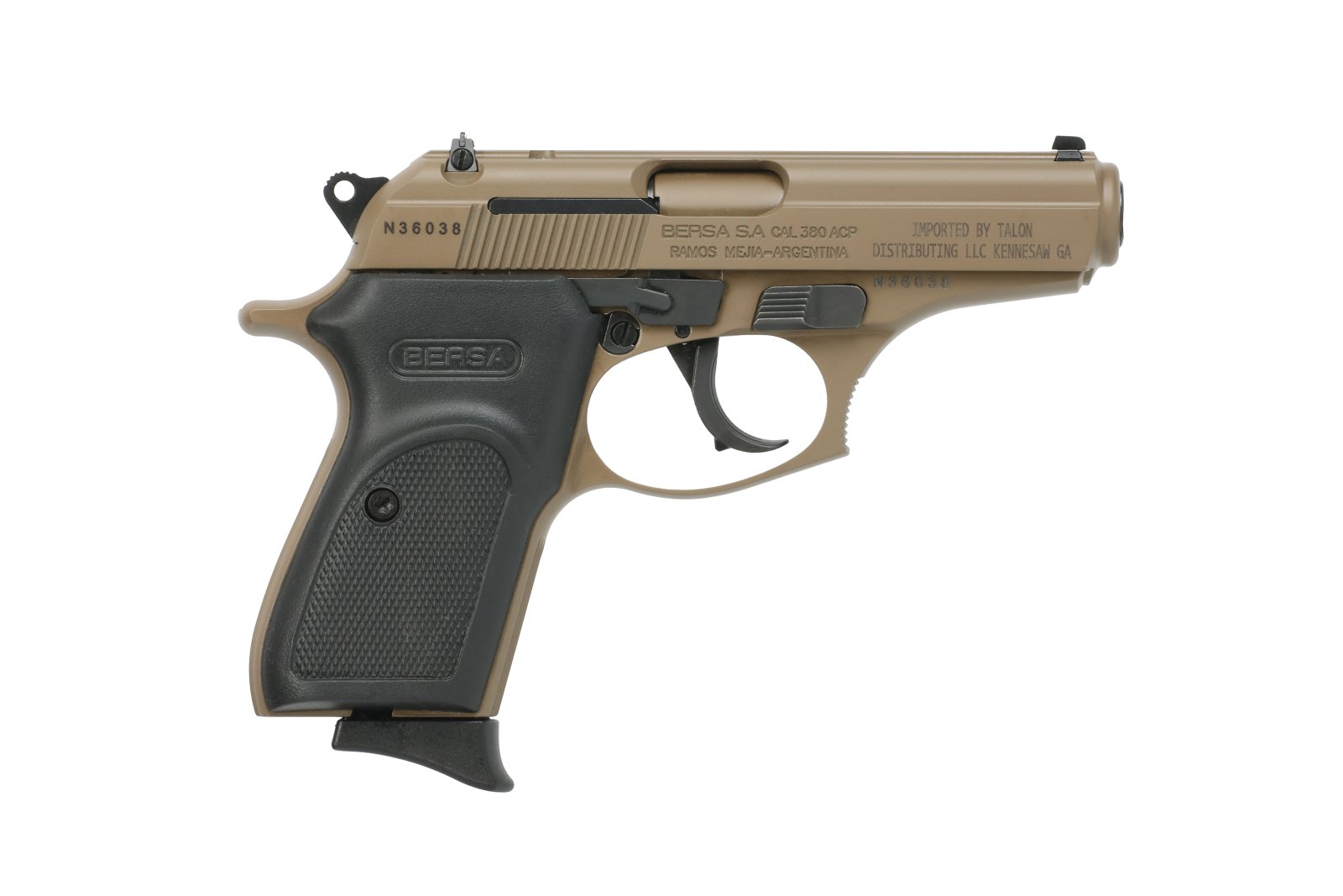 Bersa Thunder 380 Duotone Matte Black Semi-Auto 8+1 Pistol 380 ACP - Bersa - 380 ACP