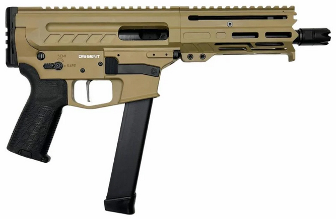 CMMG Dissent Pistol MKGs 9MM Coyote Tan 6.5" - CMMG - 9mm