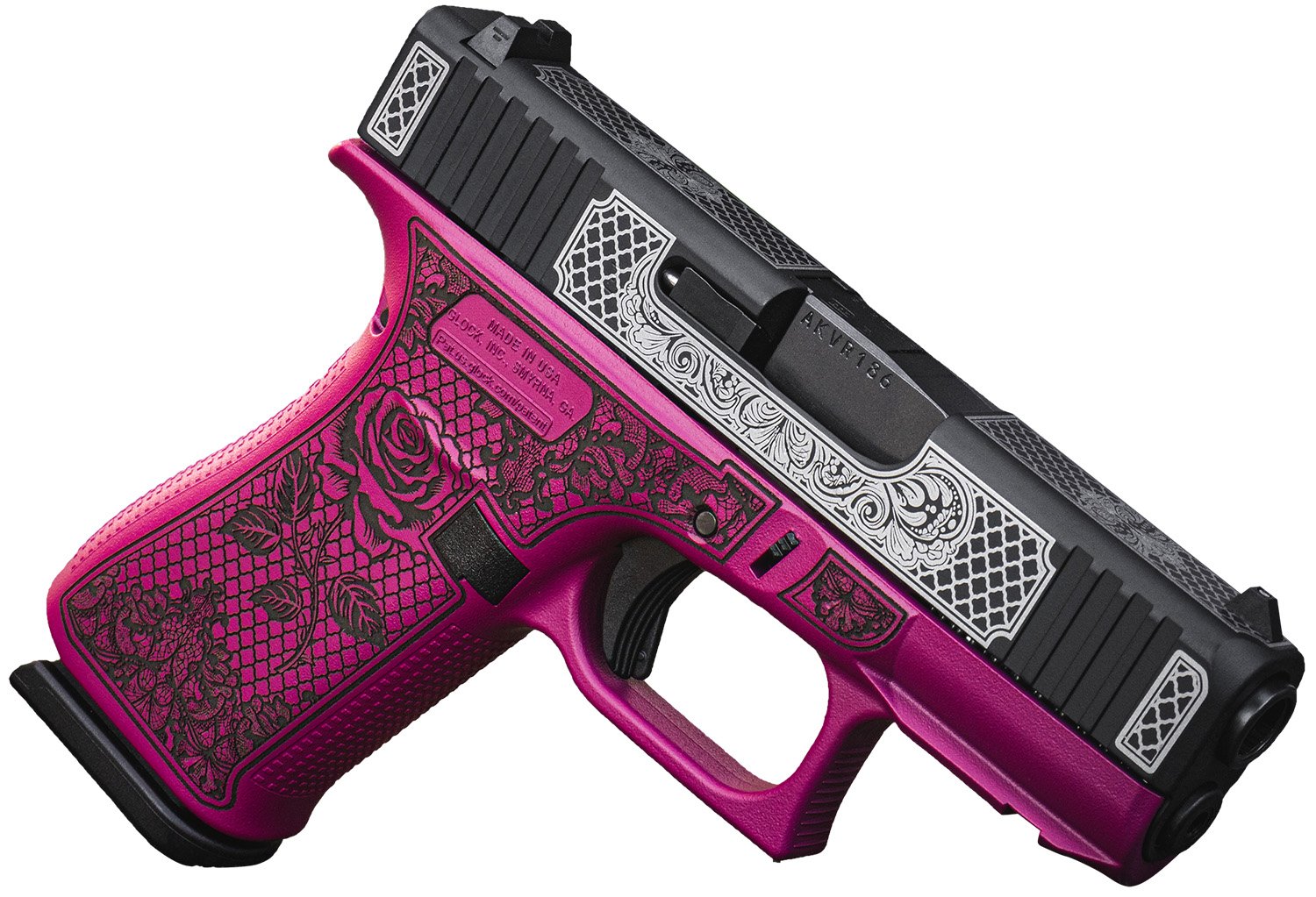 Glock UX4350204FRNGLBC G43X 9mm 10+1 3.41" Black Cherry Lace Cerakote