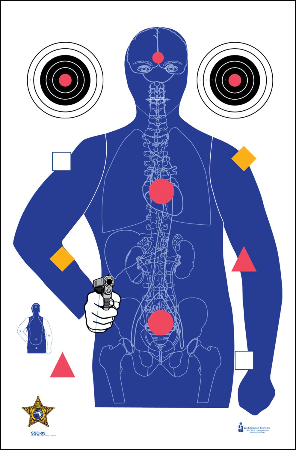 Action Target SSO99100 Sarasota Sheriff's Office 23"x35" Paper Target 100ct - Action Target