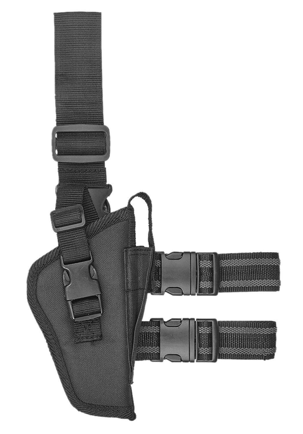 Bulldog WTAC 7R Right Hand Black Tactical Leg Holster with Mag Pouch - Bulldog