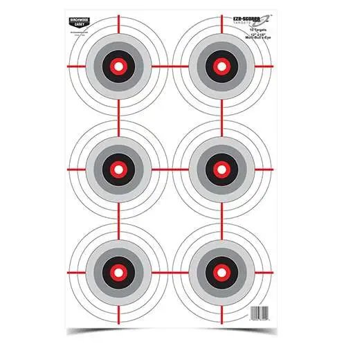 Birchwood CASEY Eze-Scorer 12x18in Multiple Bull's-Eye Target 100-Pack