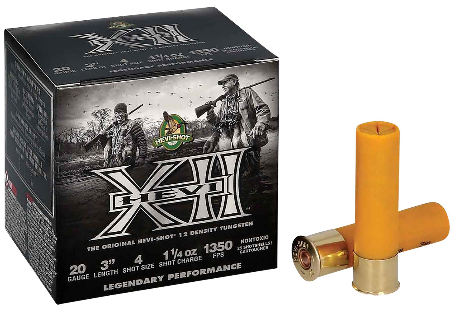 HEVI-Shot HS53204 HEVI-XII 20Ga 3" 1.25oz Tungsten #4 Shot 25/Box