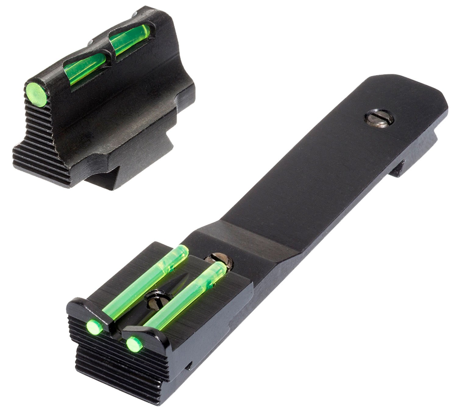 HiViz HHVS41 Henry Rifle Sight Set Black Fiber Optic Front/Rear - Hi-Viz - FRONT SIGHT STEEL/REAR SIGHT ALUMINUM