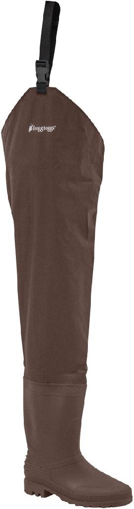 Frogg TOGGS 2RN311-304-120 PVC Lug Sole Hip Wader Brown Size 12