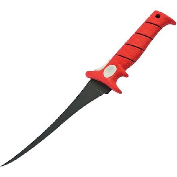 Bubba Blade 1085875 Ultra Flex 8-Inch Fillet Knife, Stainless Steel, Red No-Slip-Grip Handle - Bubba Blade