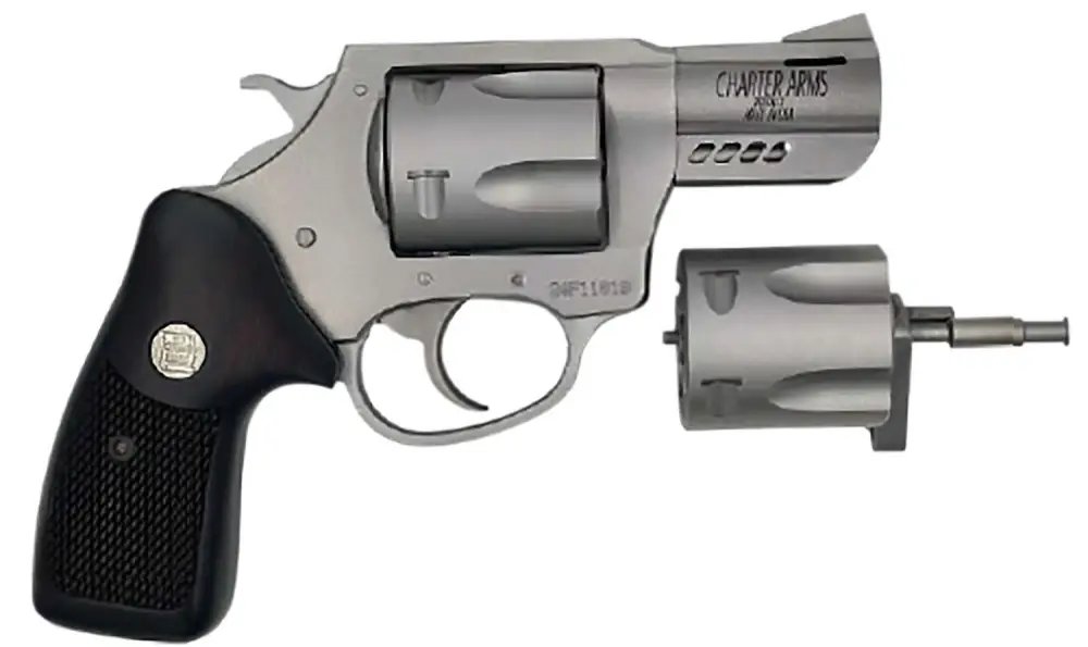 Charter Pit Bull 73920 357/9MM Combo 2.2" Stainless Ported Walnut Grips - CHARTER ARMS - 357 Magnum | 38 Special | 9mm