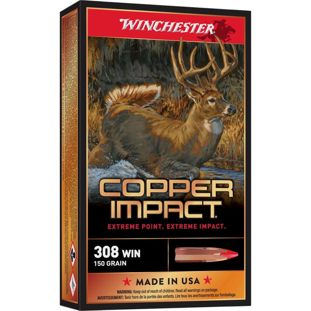Winchester X308CLF 308 Winchester 150 Grain Copper Extreme Point 20 Rounds - Winchester - COPPER EXTREME POINT LEAD-FREE