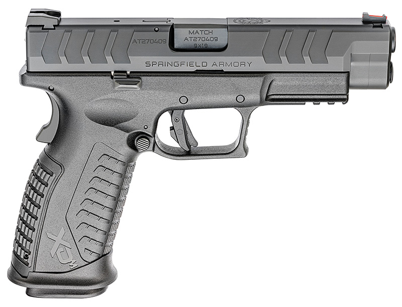 Springfield Armory XD-M Elite 9mm Pistol, 4.5" Barrel, 20+1 Capacity, Black Polymer Frame, Melonite Finish, Fiber Optic Front Sight, Tactical Rack U-Dot Rear Sight