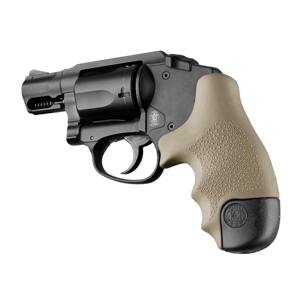 Hogue Overmolded Rubber Tamer Grip S&W Round Butt J-Frame Centennial Revolvers & Polymer M&P Bodyguard 38 FDE