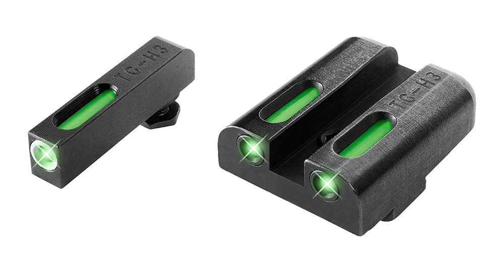 GSM Outdoors TG13GL2A CNC Steel Tritium Fiber Optic Sights - GSM Outdoors - CNC MACHINED STEEL