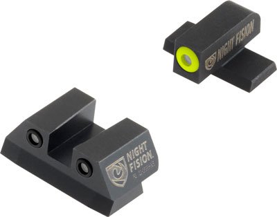 Night Fision SIG177003YGZG Tritium YellowDot Square Rear Sight #8F/#8R Set