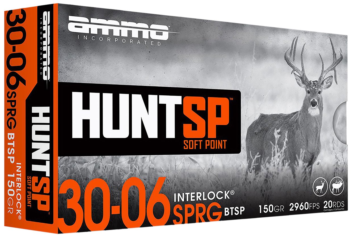 Ammo Incorporated 3006150SP-A20 30-06 SPRG 150GR HUNT SP 20/Box