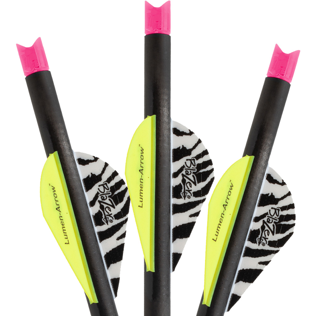 Lumenok BCAP3P Crossbow Bolts 20" Pink Capture 3pk Carbon Blazer Vanes