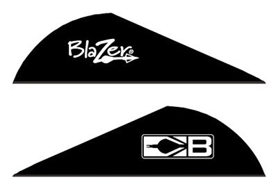 Bohning Blazer Vanes 2 in Black 36 Pack Model 10831BK2 6 Grains - Bohning
