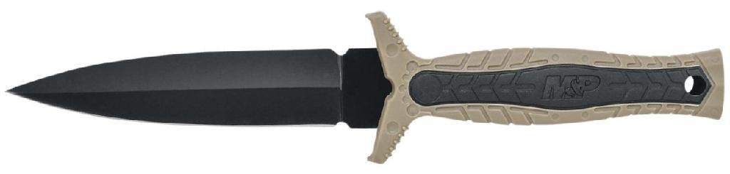 S/WESSON M&P DAGGER POINT KNIFE  FDE/BLK HANDLE  4.6' FIXED BLADE *HANGABLE*