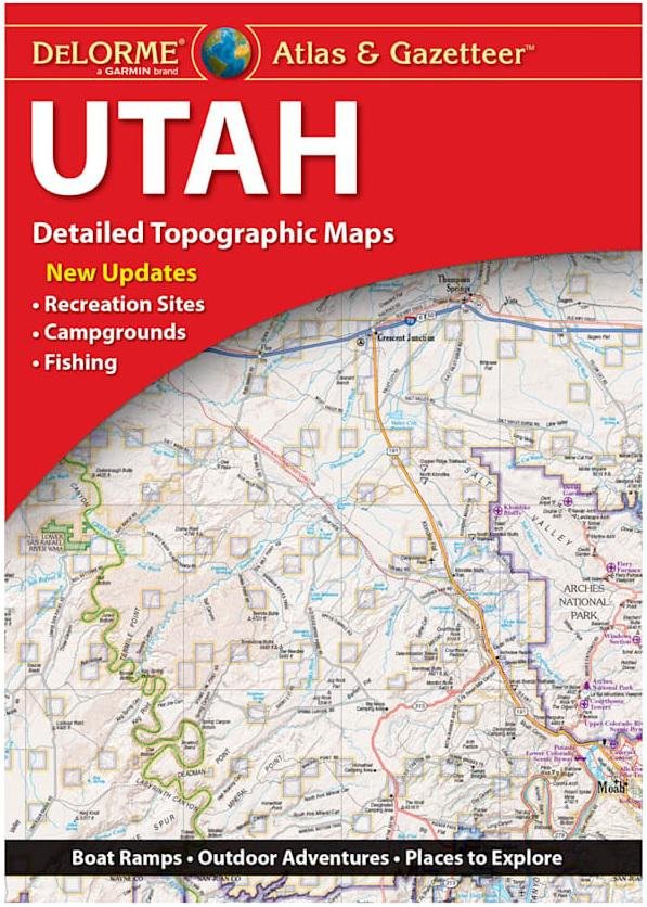 DELORME UTAH Topographic Atlas & Gazetteer, Detailed Contour Maps