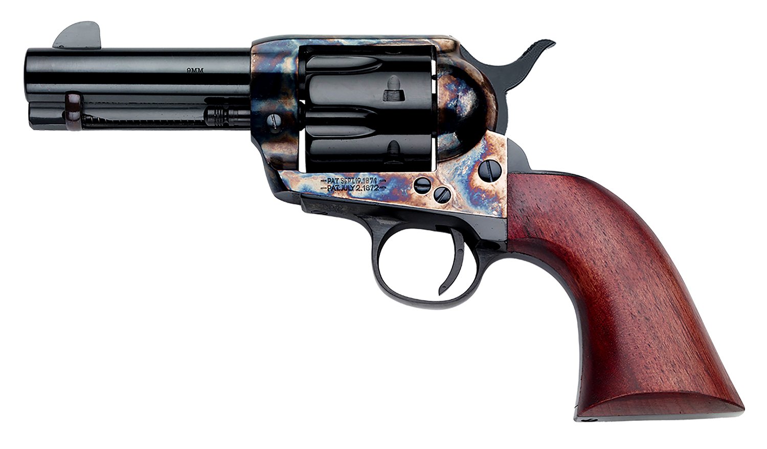 Pietta SA733024ML 9mm Luger 3.50" Walnut Grip Revolver - PIETTA - SAO