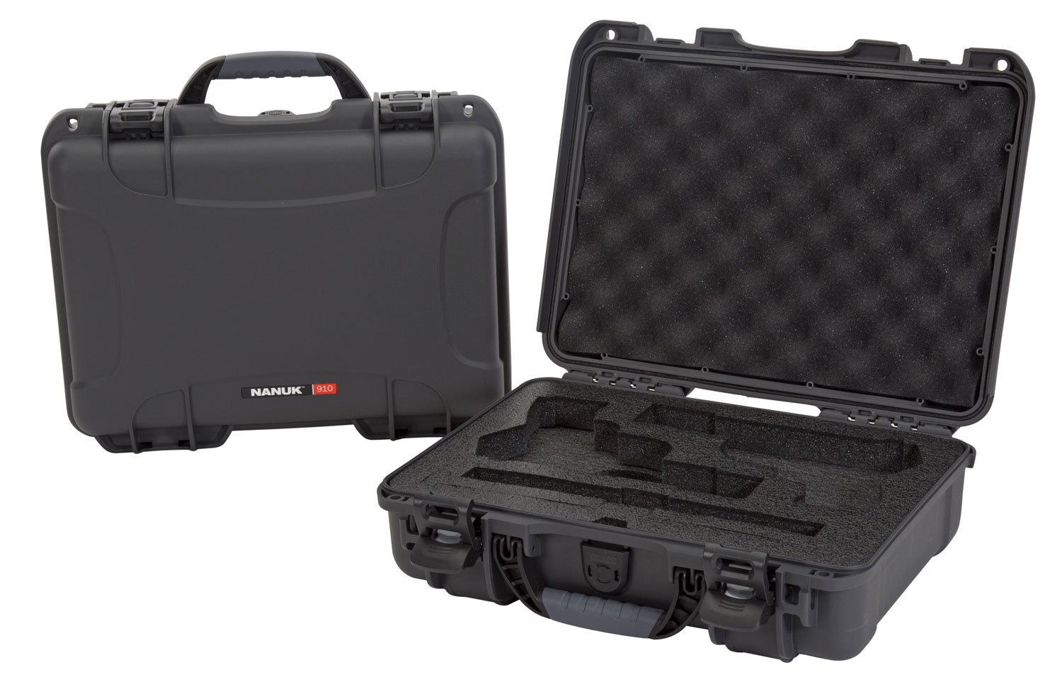 Nanuk 910CLASG7 Pistol Case Graphite Polymer Waterproof Foam Padding - Nanuk - GRAPHITE