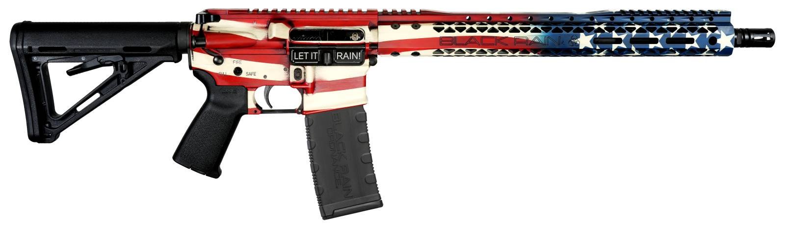 Black Rain Ordnance Spec+ Semi-Auto AR Rifle .223 Remington American Flag - Black Rain Ordnance - 5.56X45MM NATO
