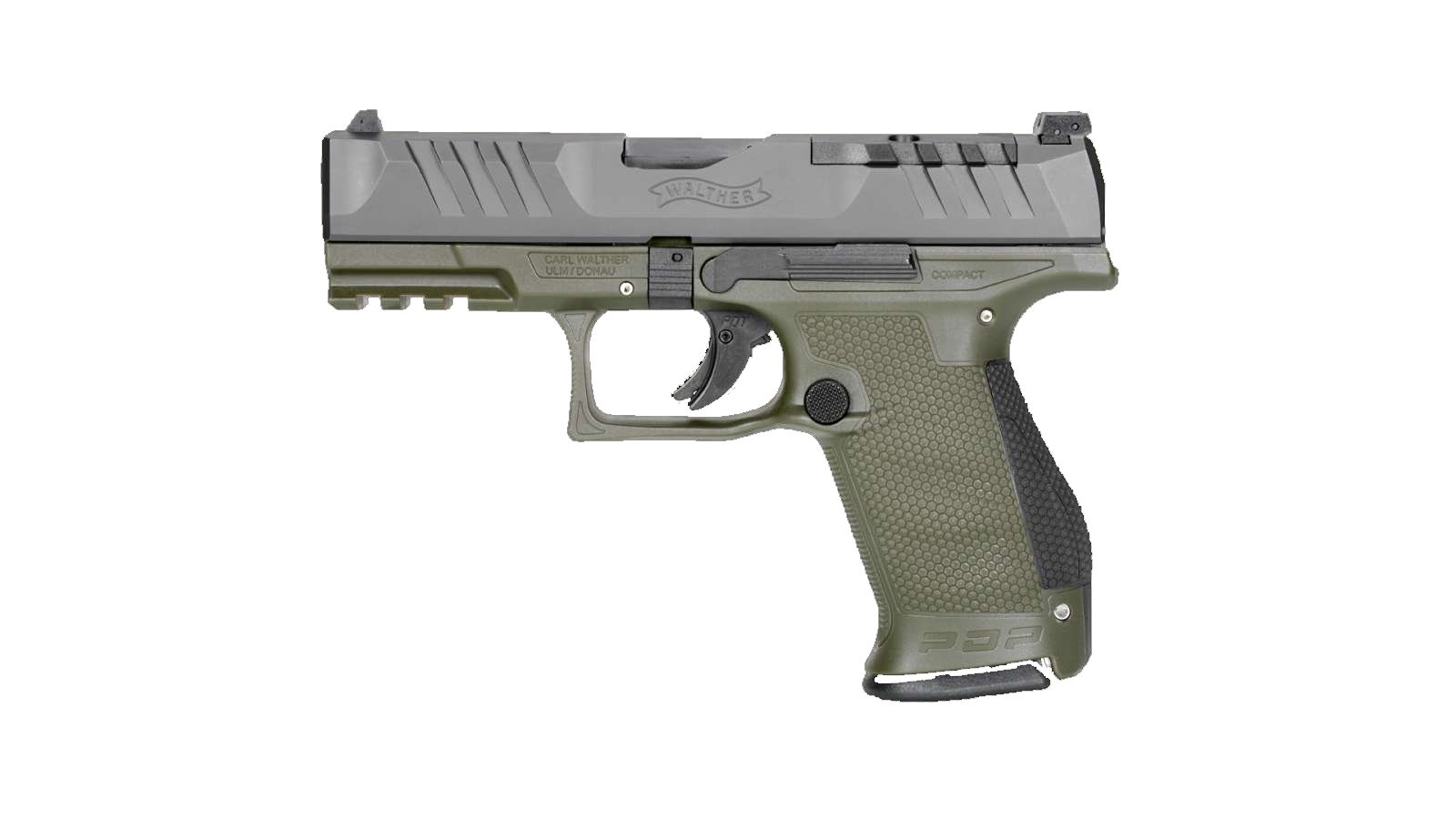 Walther PDP Compact 9mm Luger 4 in Two Tone Green 15 Round Capacity - Walther - 9mm