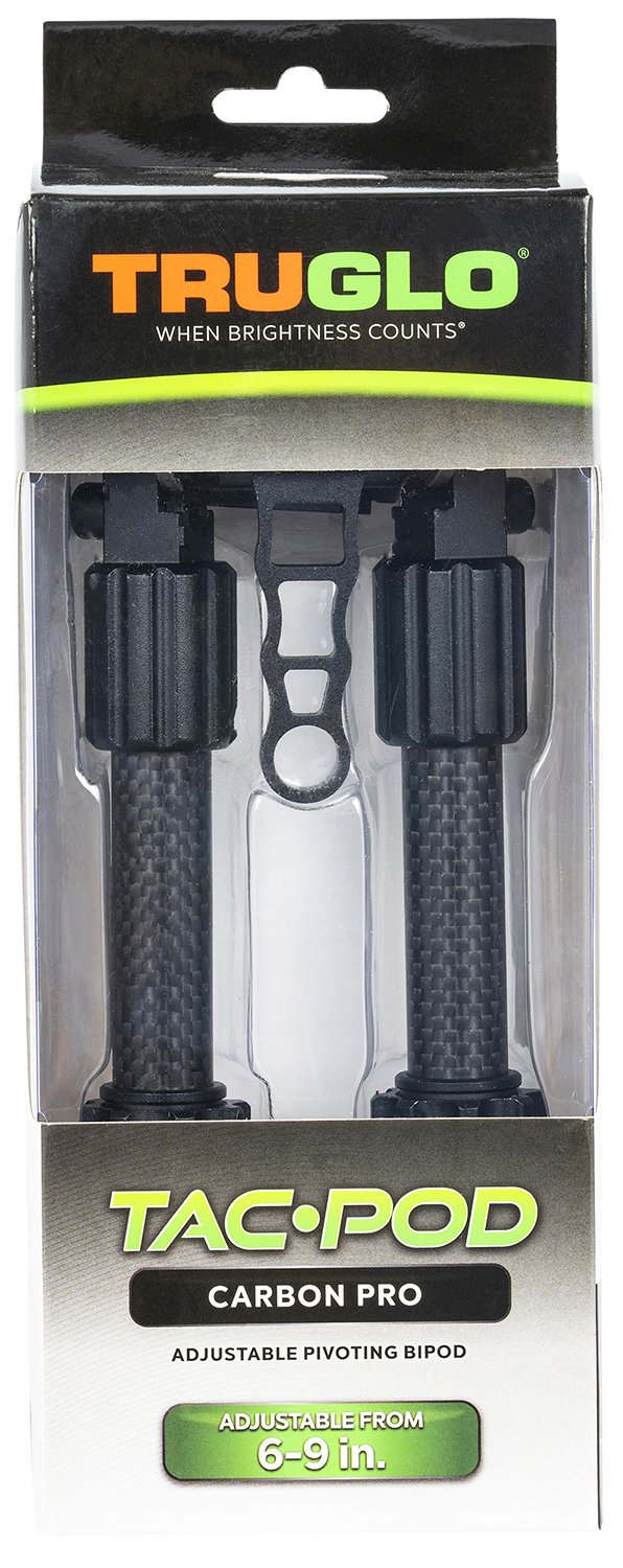 TruGlo TG8903S Tac-Pod Carbon Fiber/Aluminum Bipod 6-9" Picatinny Mount