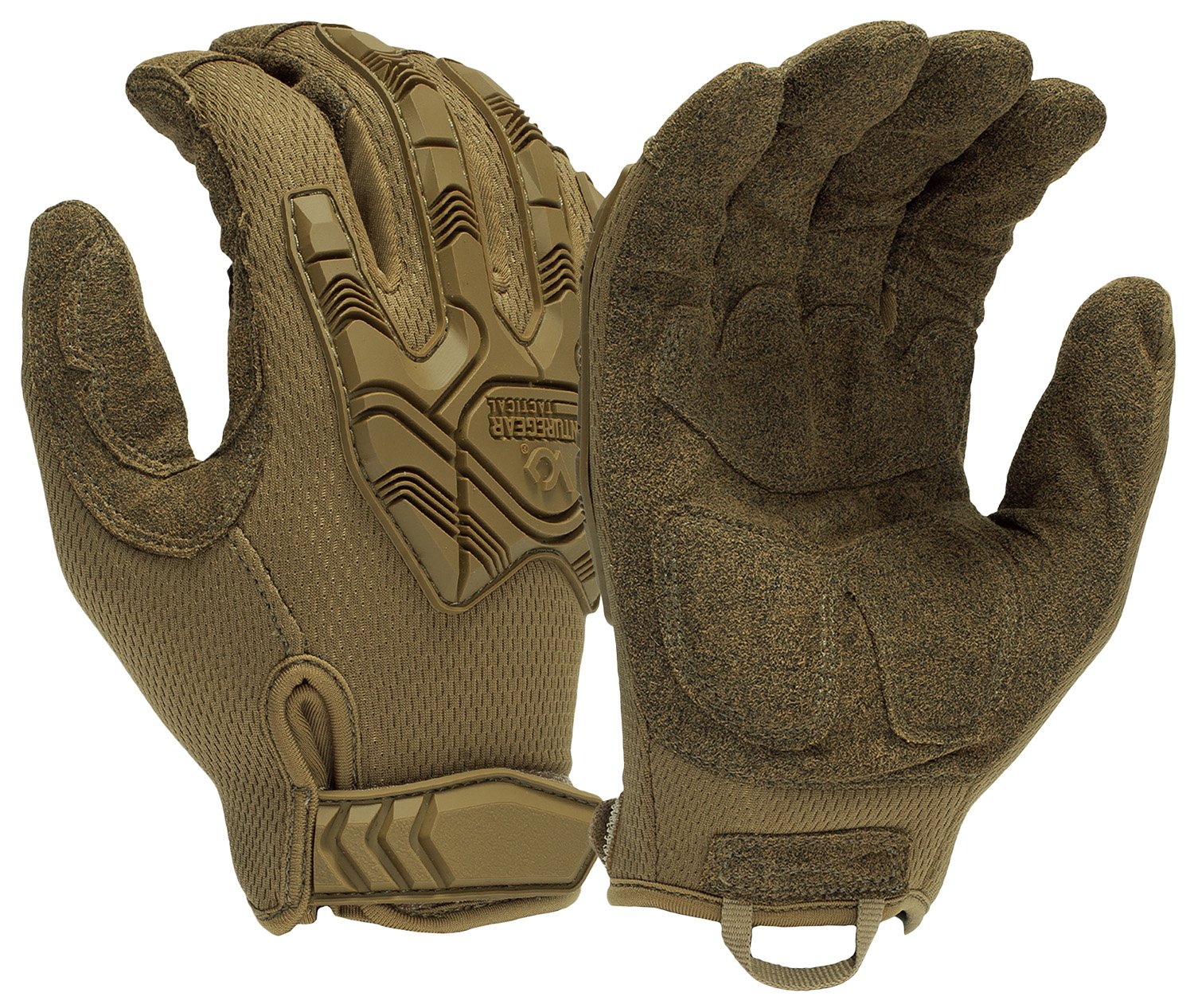 Pyramex VGTG40TX2 Heavy-Duty Impact Gloves XXL Synthetic Leather Brown - PYRA