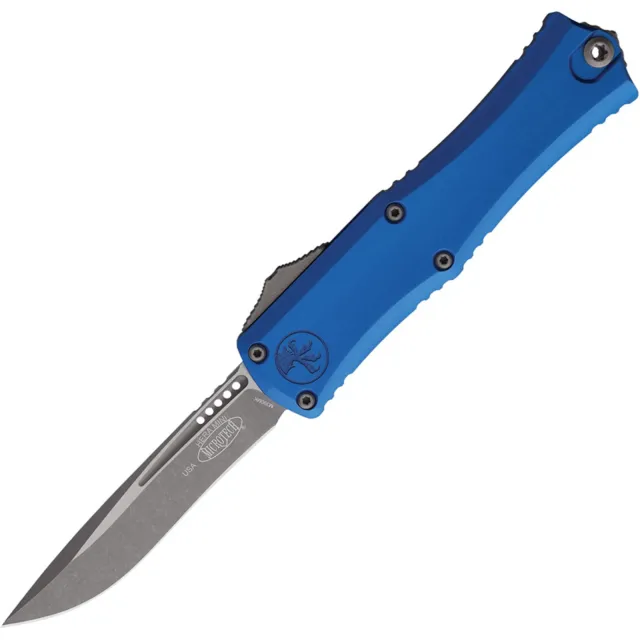 Microtech Hera II Mini 2.96 In Recurve Standard APOC Blue Alu Handle