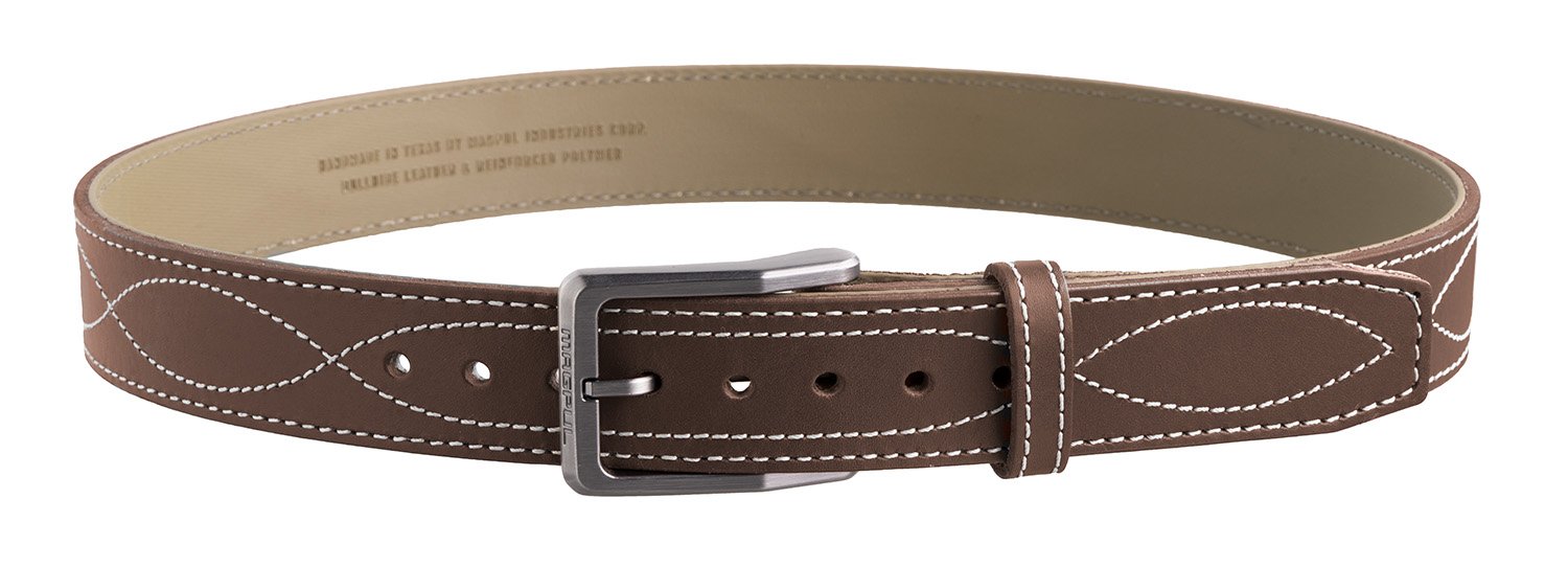 Magpul MAG127621046 Tejas EL Pistolero Gun Belt 46" Brown Bull Hide