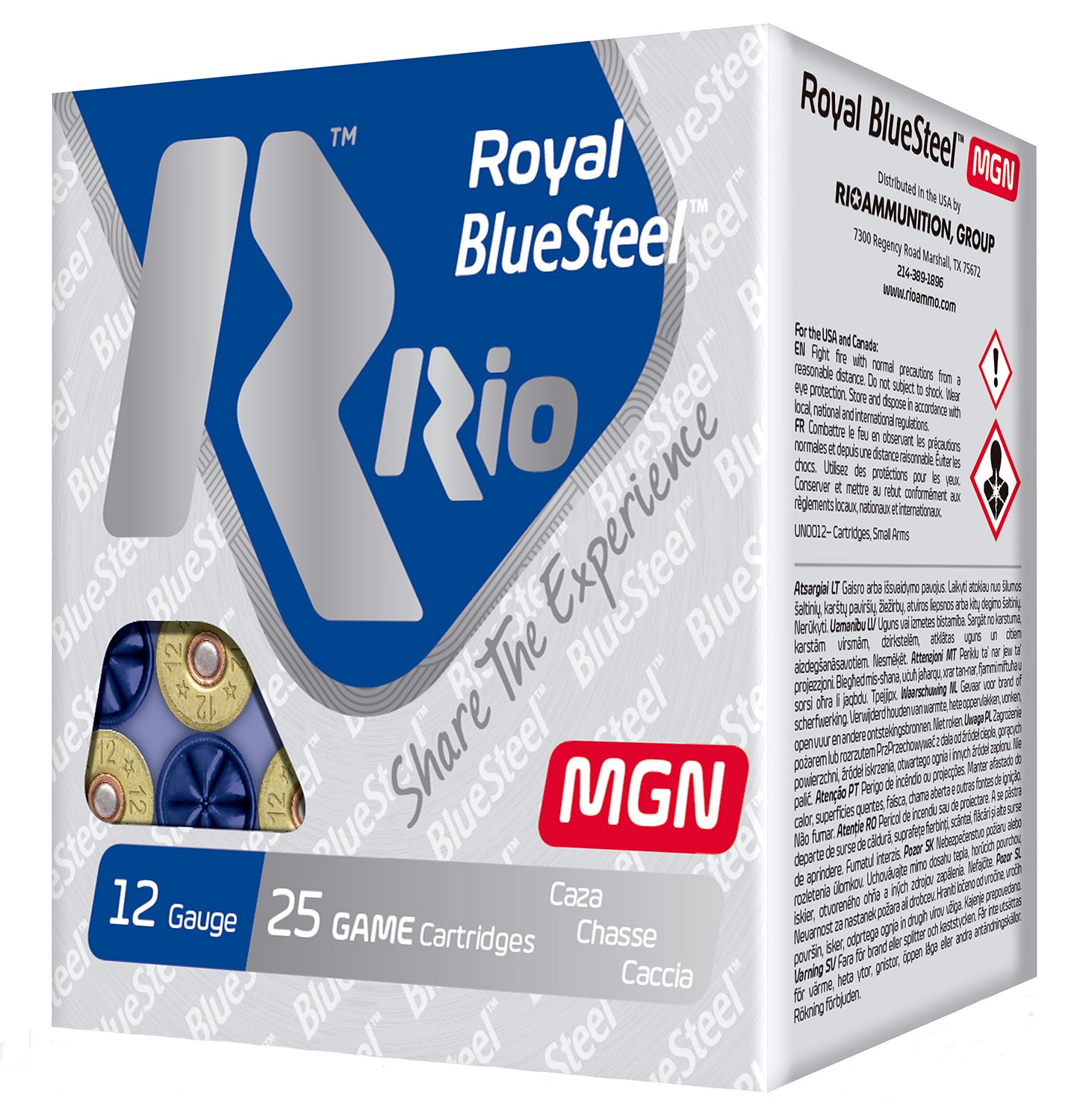 Rio Ammunition RBSM364 Royal BlueSteel 12Ga 3" 1 1/4oz 4Shot 25/Box - Rio Ammunition