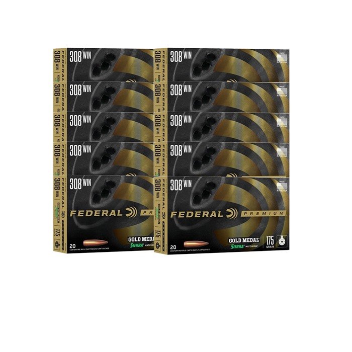 Federal 308 WINCHESTER 175GR SIERRA MATCHKING HPBT 200/CASE - Federal Premium Ammunition