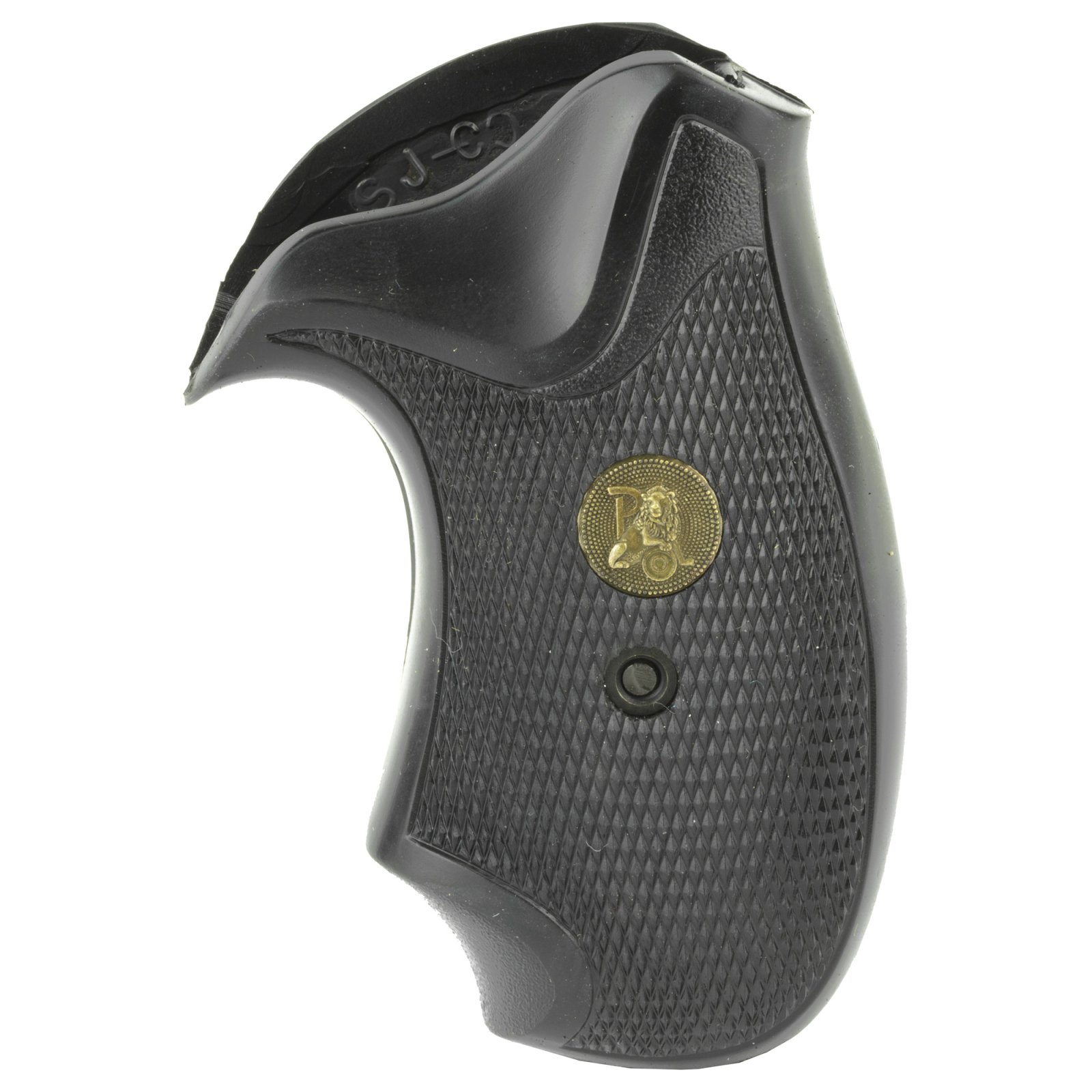 Pachmayr 03252 Grip S&W J Frame Round Butt Black Rubber Checkered