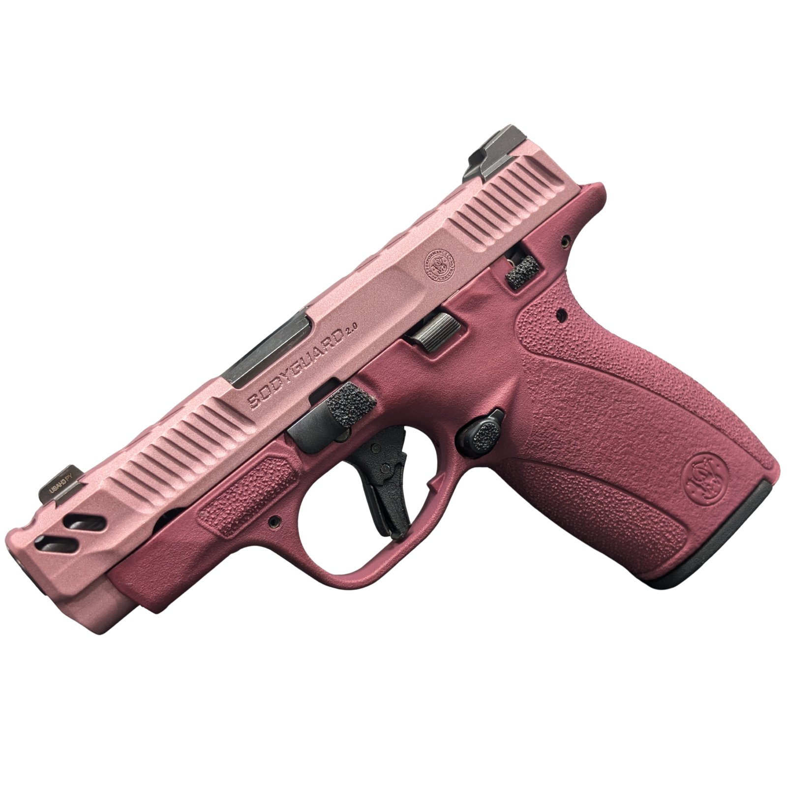 SMITH & WESSON PC BODYGUARD 2.0 CARRY COMP CRANBERRY BLUSH 380ACP PISTOL 3.1" M.S 1-10RD, 1-12RD MAG