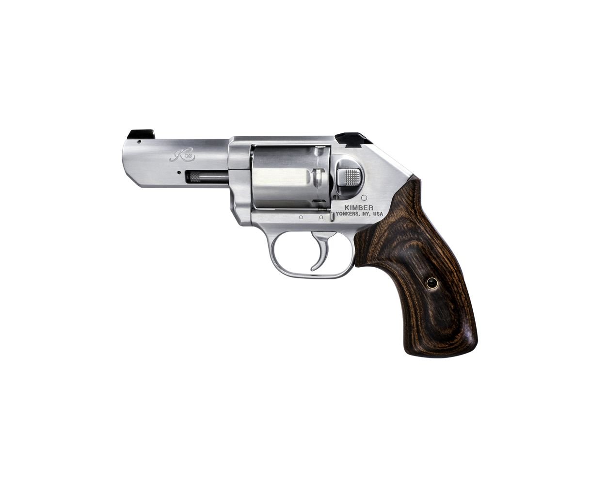 Kimber K6s 3-Inch .357 Magnum Stainless Revolver with Walnut Grip & 3-Dot Sights