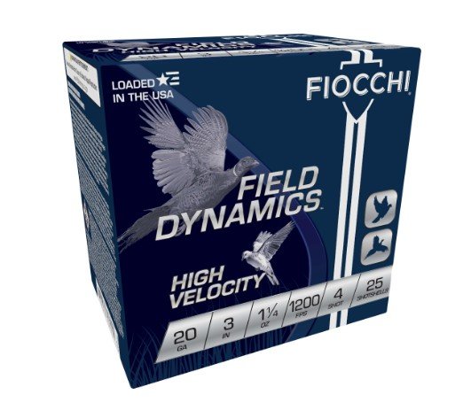 Fiocchi 203HV4 Field Dynamics High Velocity 20Gauge 3" 1 1-4oz 4Shot 25 ... - Fiocchi - LEAD