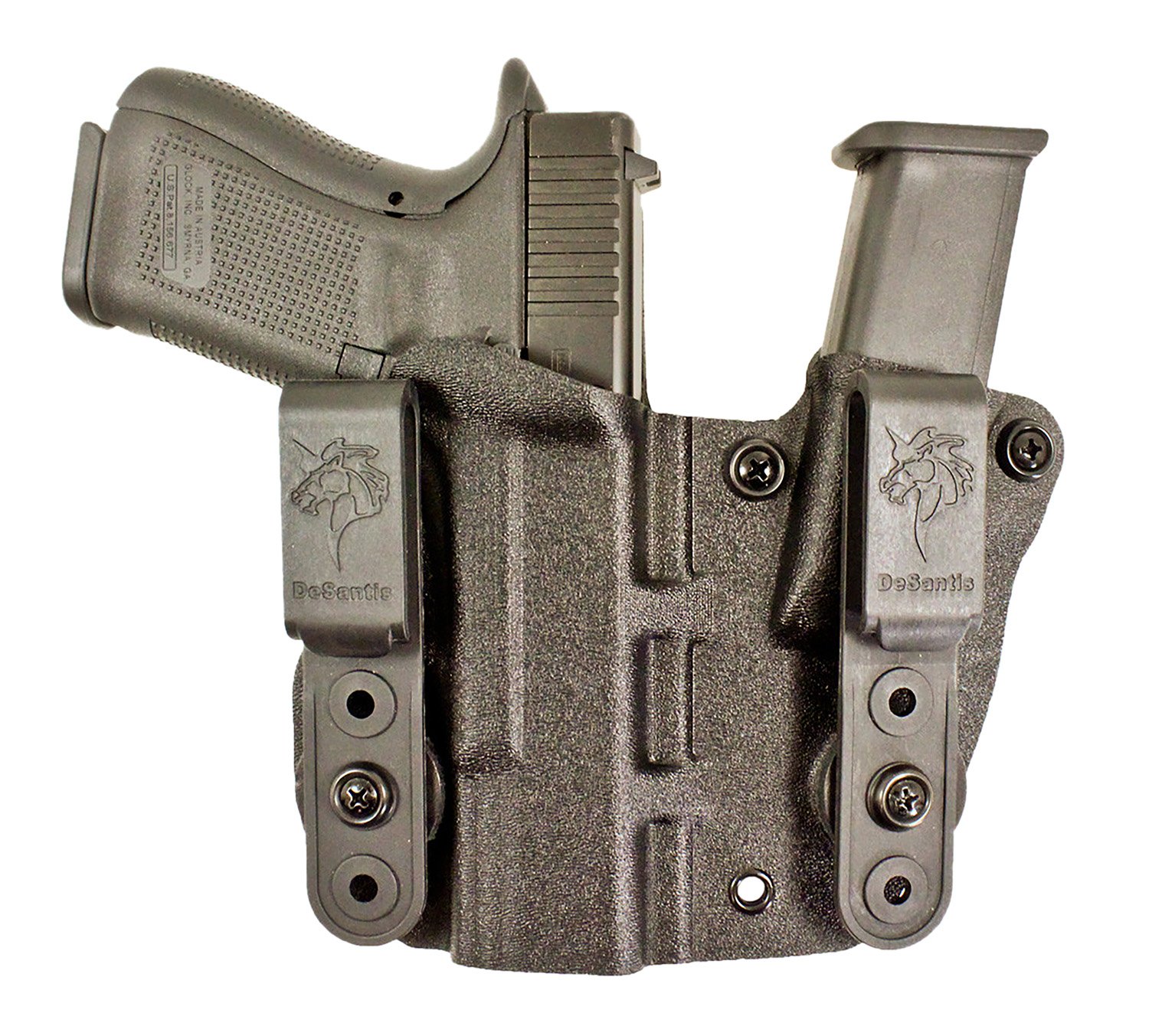 DeSantis 160KA8BZ0 Hidden Truth AIWB Holster Black Kydex Glock 43 RH