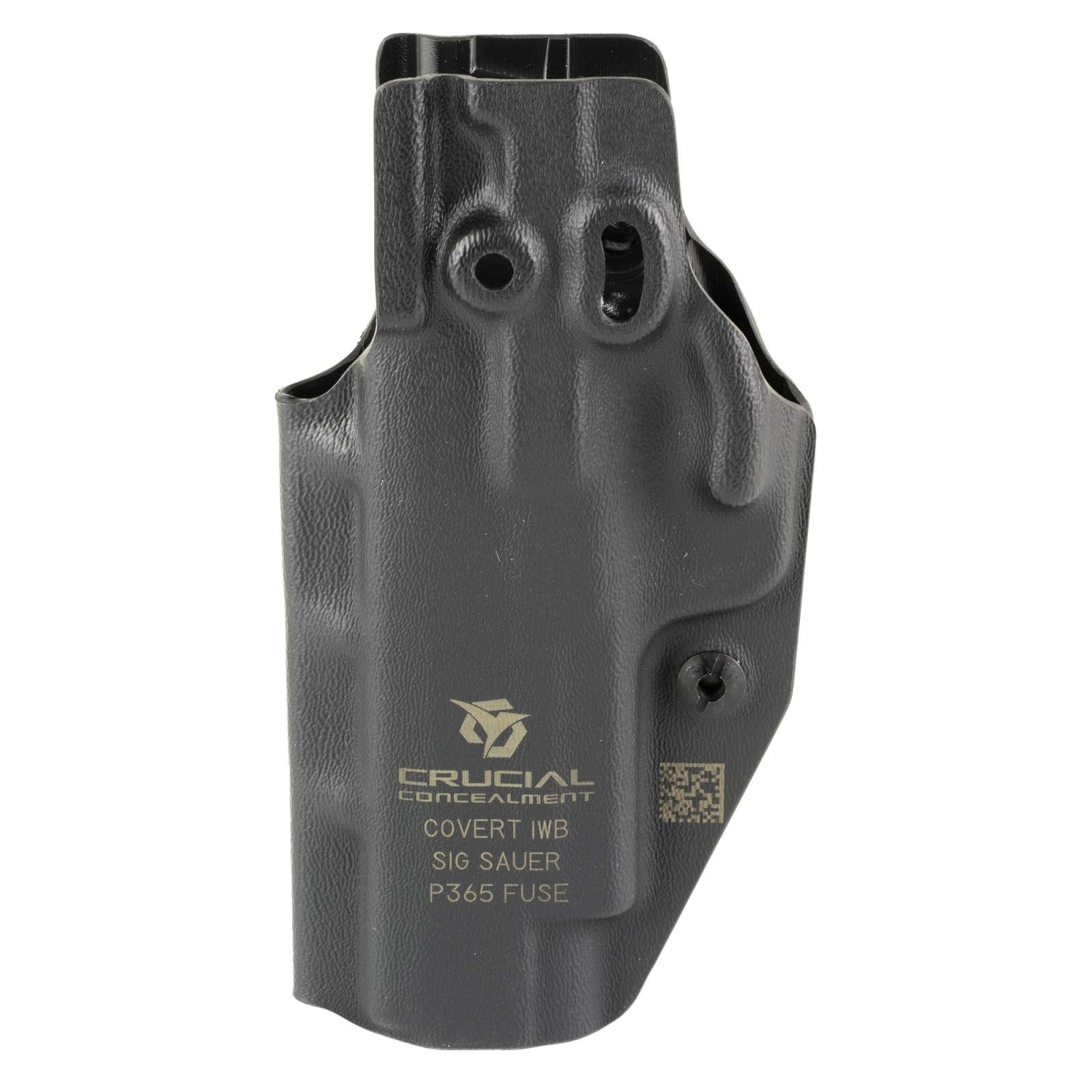 Crucial Concealment 1413 IWB Holster, Ambidextrous, Kydex, Black, Sig P365 - Crucial Concealment