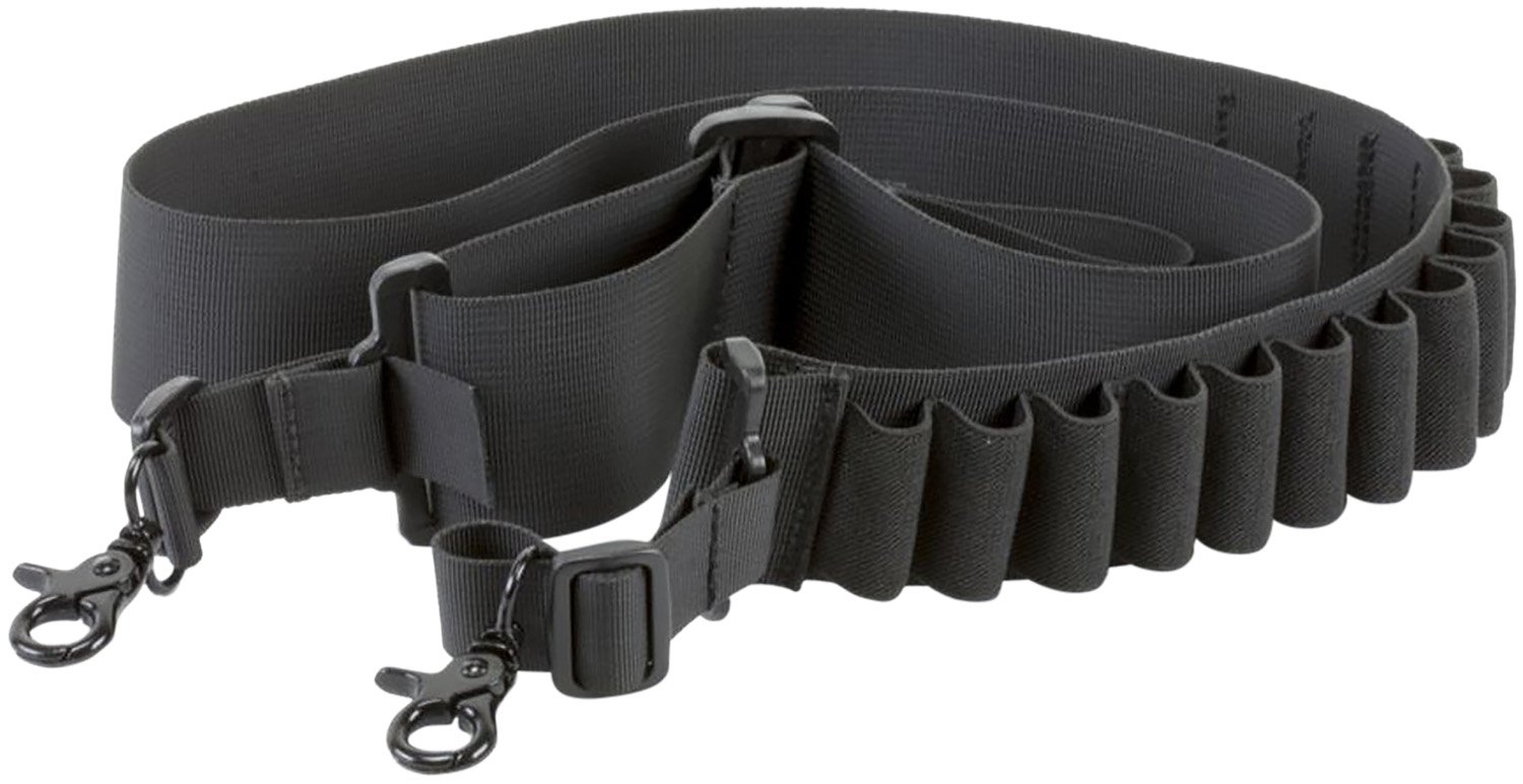 Aim Sports DSBS1 Deluxe Black Nylon Bandolier Shotgun Holds 14 Shells - AIM Sports