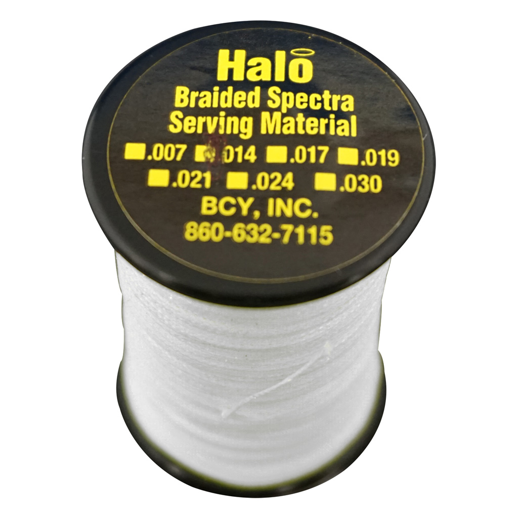 BCY Halo White .014 120 yds. Braided Spectra Serving
